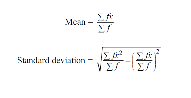 Calculate Mean Standard Deviation By Formula O Levels Kenneth