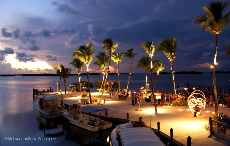 The sandy beach is a perfect place to enjoy the live music