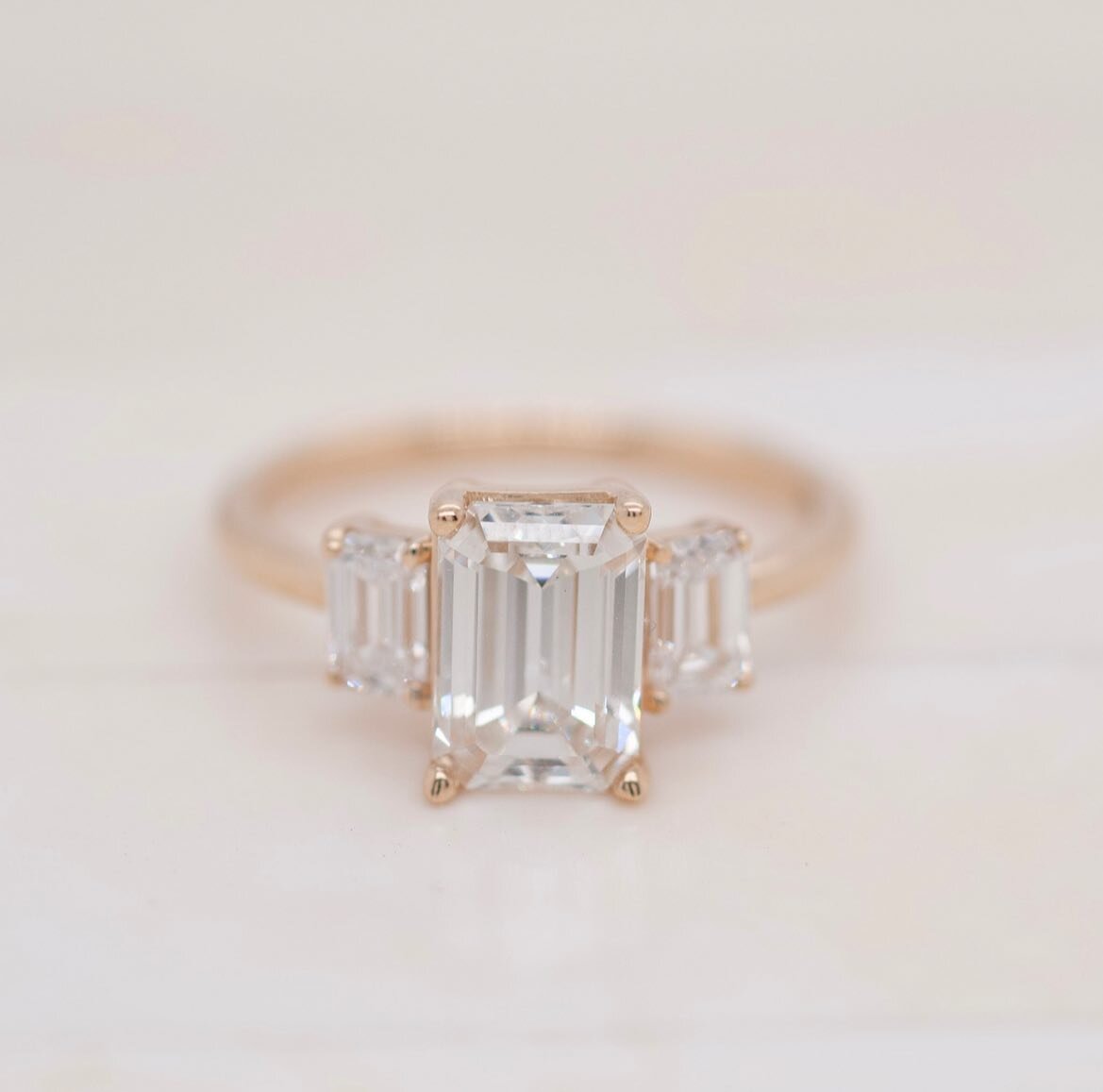 currently designing&hellip; a custom, diamond-filled wedding band to complement the emerald cut engagement ring we created for a couple last winter. ❄️