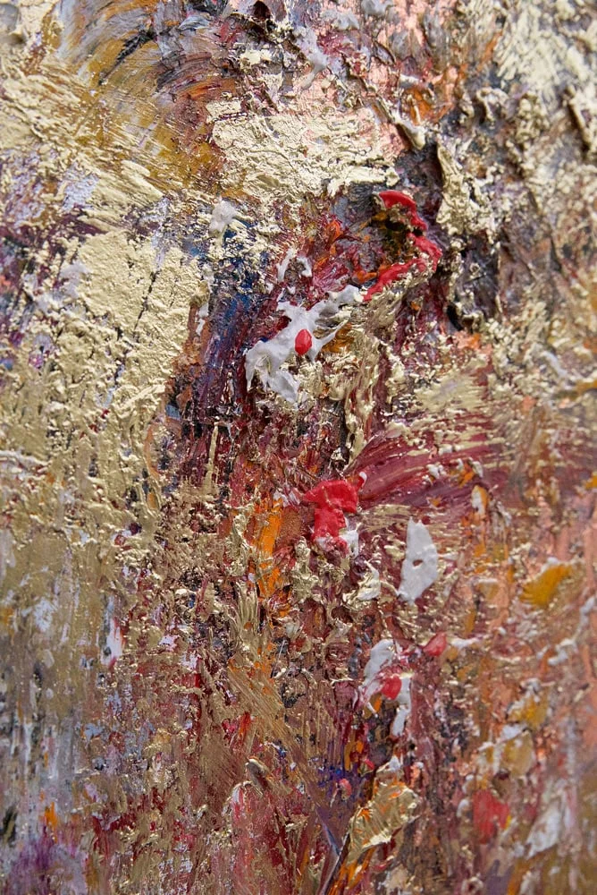 painting "Cendres d'Or-part1", 2015, (detail)