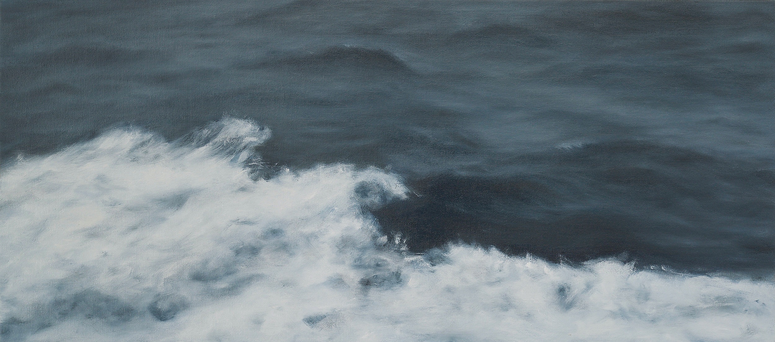    Traversée 2  , 2019  oil on linen, 11 x 24 in, 27.5 x 61 cm, private collection  see details 
