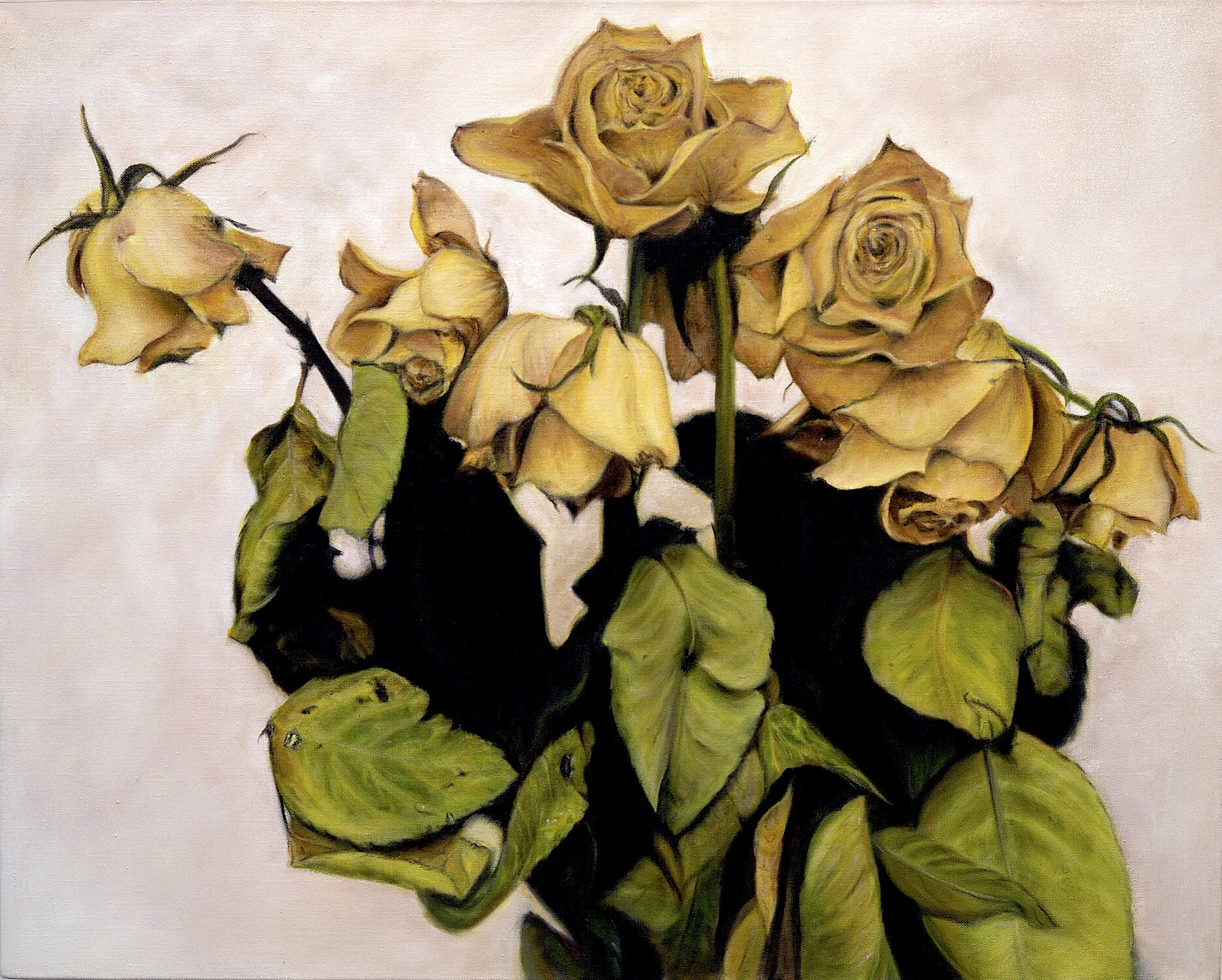   L’État des Roses , 2020  oil on linen, 24 x 30 in, 61 x 77 cm 