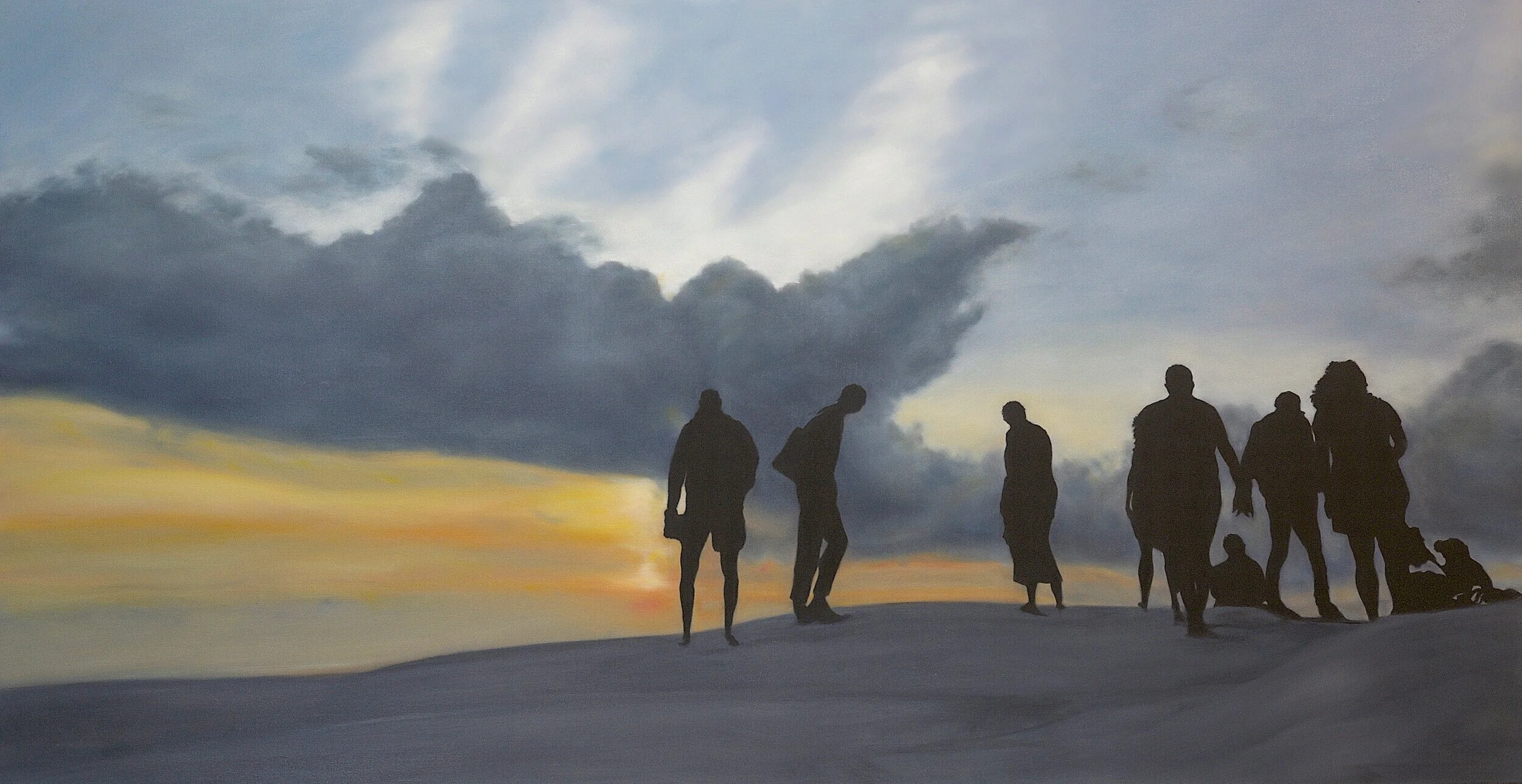   Quo Tendimus , 2020  oil on linen, 40 x 77 in, 102 x 196 cm   see details  