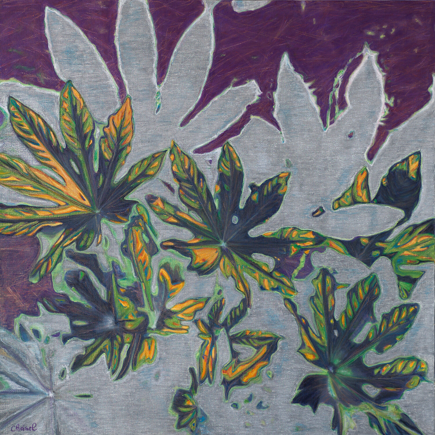    Hana-bi 5  , 2021   oil on linen, 50 x 50 in., 127 x 127 cm.   see details  