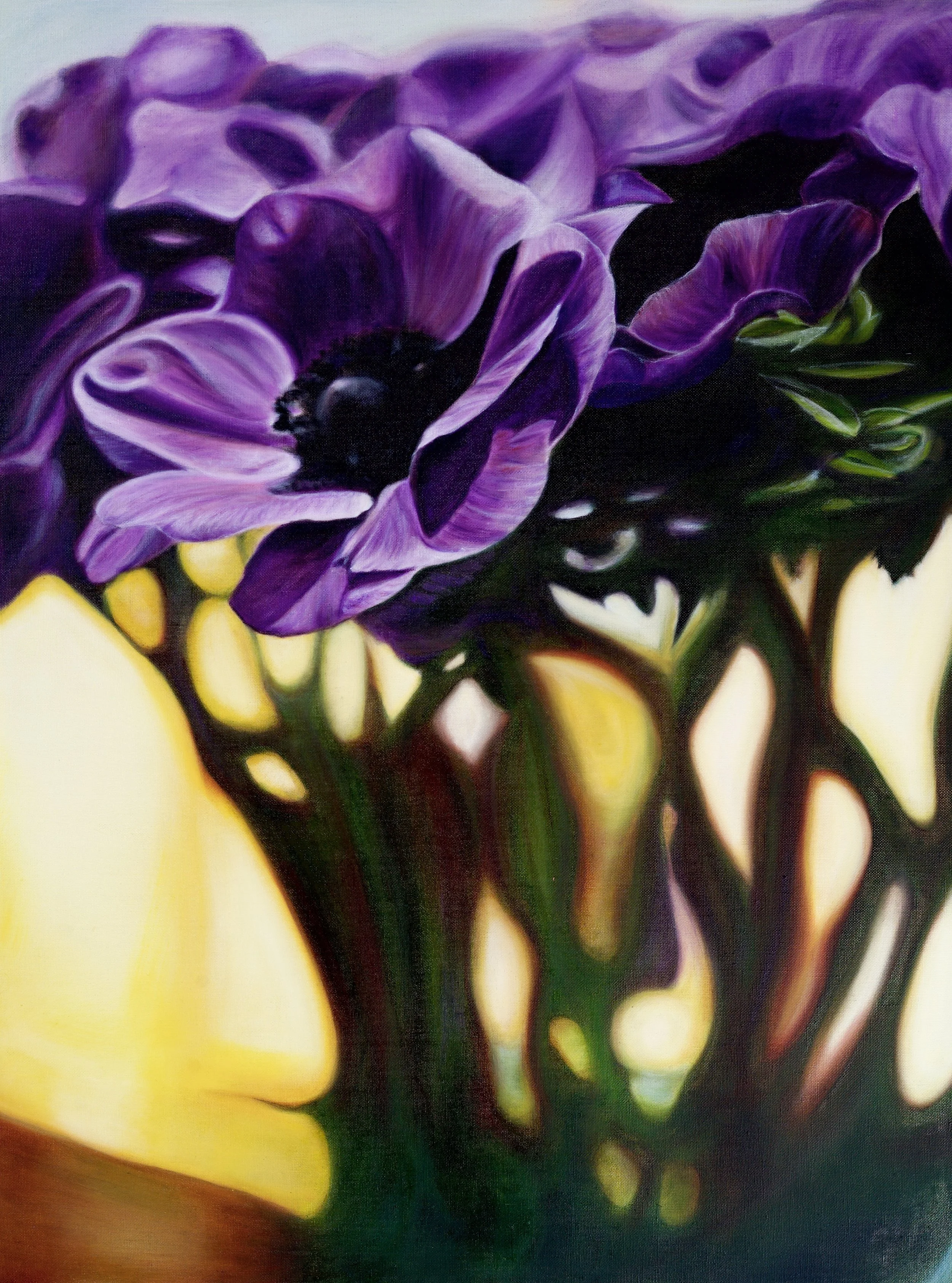  Hana-bi 12, 2024  oil on linen, 80 x 60 x 6 cm, 31.1/2 x 23.3/4 x 2.1/4 in.   details  