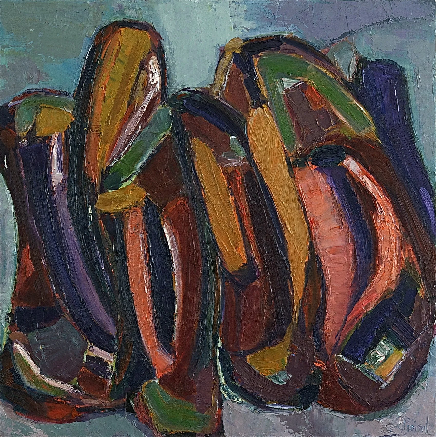    Aubergine   ,&nbsp; 2009   oil on canvas, &nbsp;24 × 24 in, 61 × 61 cm 