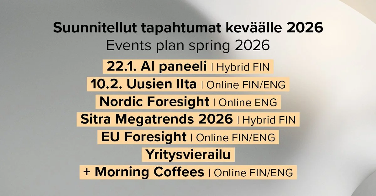 Kevään tulevat tapahtumat