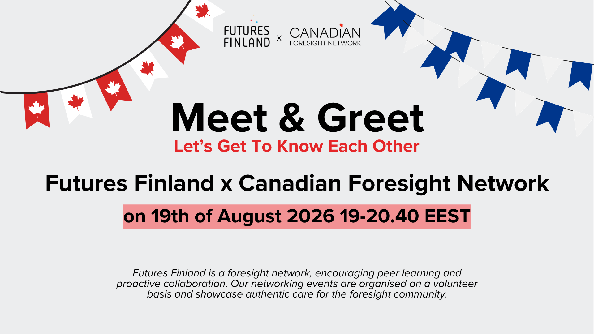 Save The Date: Futures Finland x Canadian Foresight Network’s Meet &amp; Greet