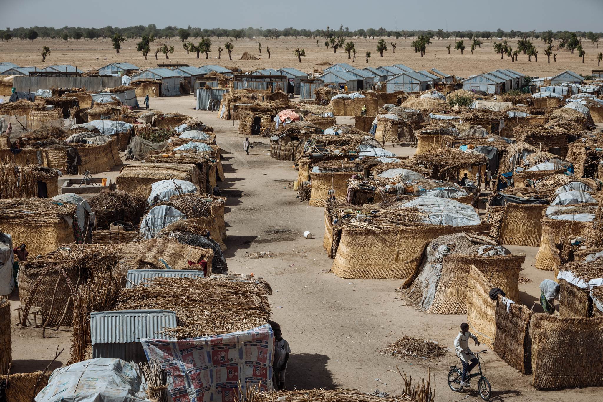 Muna Garage Camp for internally displaced people in Maiduguri, Nigeria.