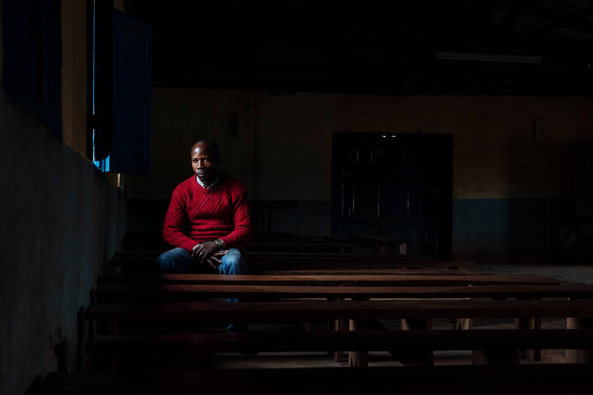 More than 5,000 people attend Saint Emmanuel's Church in Komanda where Pastor Josue, in his weekly sermons, dispels myths that Ebola is a form of black magic. 'If my parishioners want to pray for someone who is infected or died from Ebola, I tell th