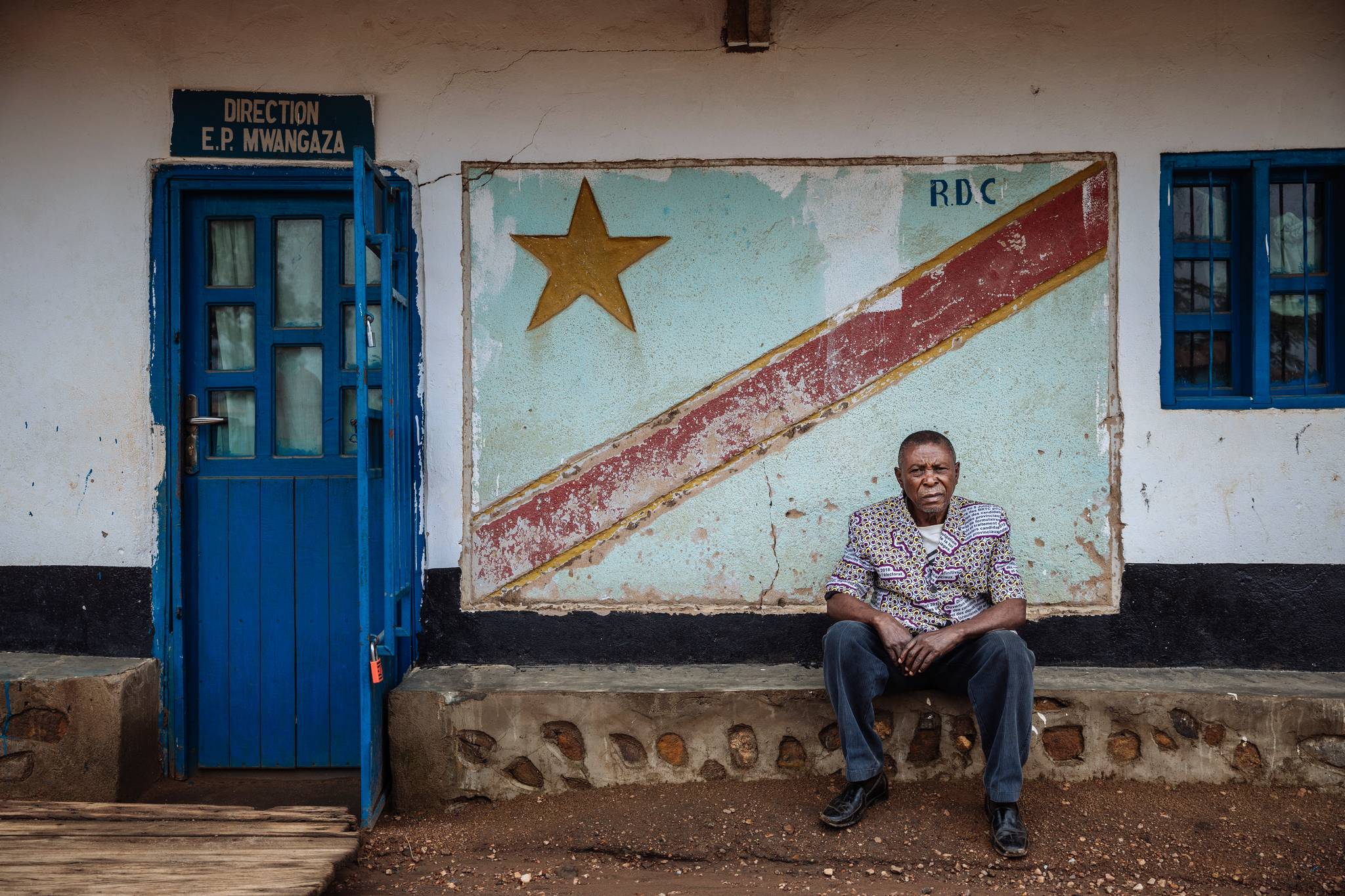 Kahindo Musavuli is the director of Komanda Primary School where 3,000 students begin their school days with lessons about hand-washing and other practices to stop the spread of Ebola. 'In the beginning, we thought Ebola was a story from far away wh