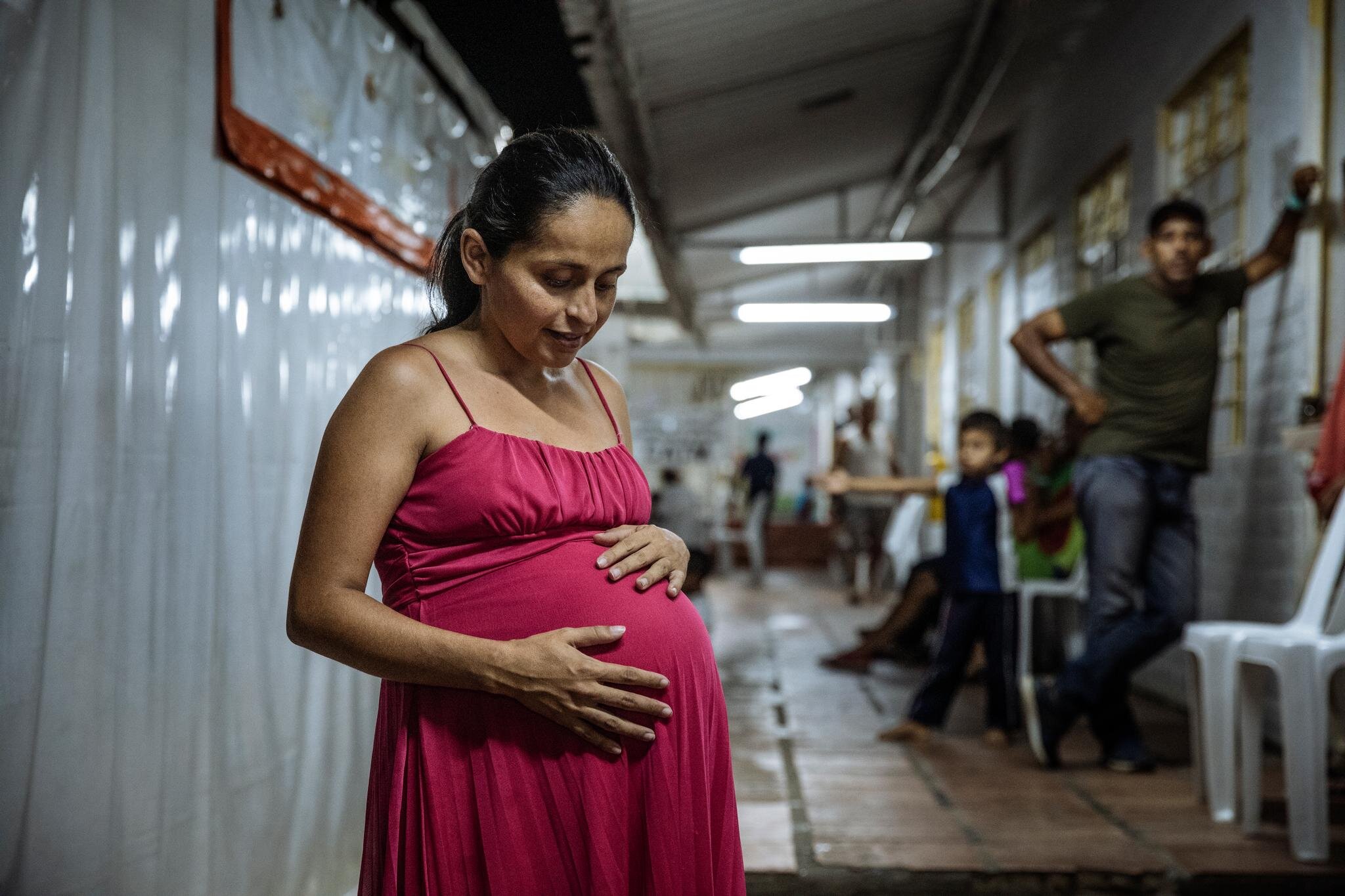 It is the day before Neida is due to deliver. She has been staying at a transit centre in Cucuta with her husband and two children while she awaits the Caesarian Section she could not get at home. “I’ve already lost two children to miscarriages in