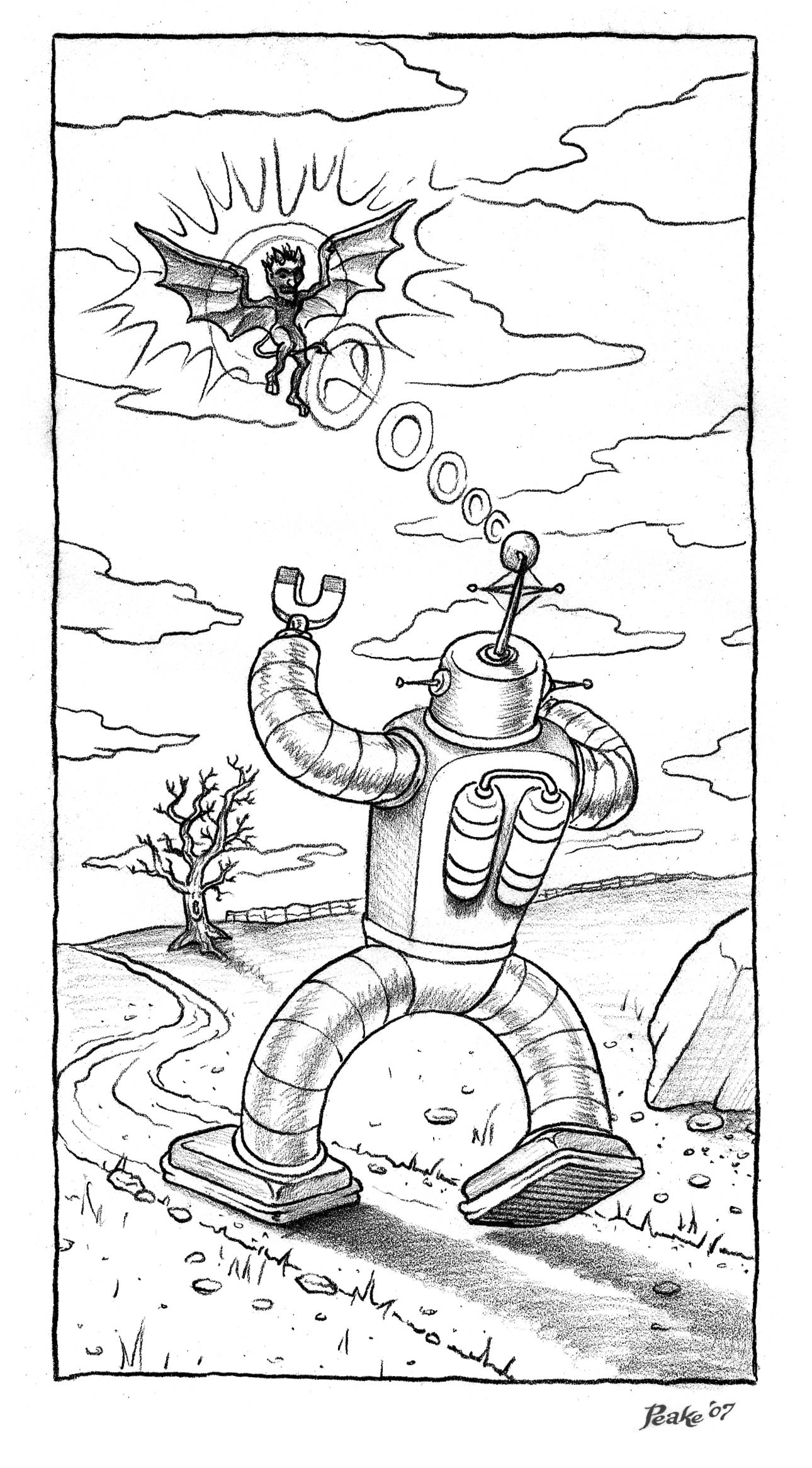 The Encounter - Pencil on Paper