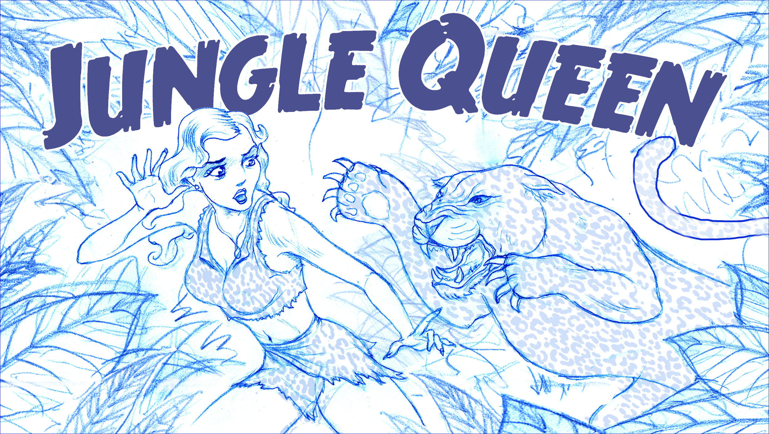Jungle Queen, Game Concept - Multimedia Games - Pencil on Paper