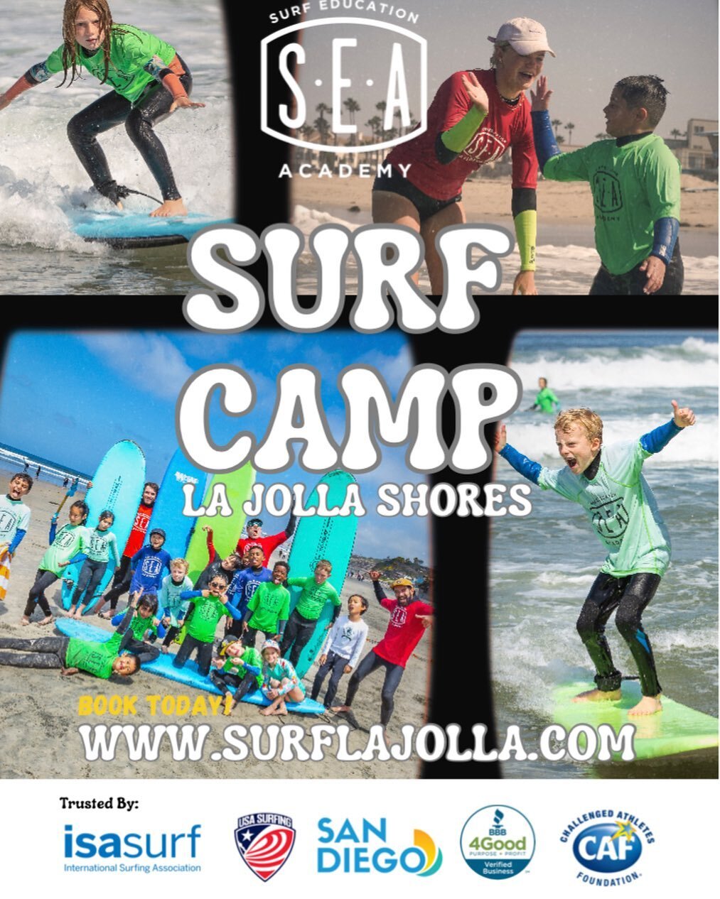 This summer is going to be radical! When they say &ldquo;the good old days&rdquo;, this what they&rsquo;re talking about&hellip; Book your summer surf camp spots today! Link in bio ☝️
#surfcamp #summercamp #summertime #sandiego #camps #learntosurf