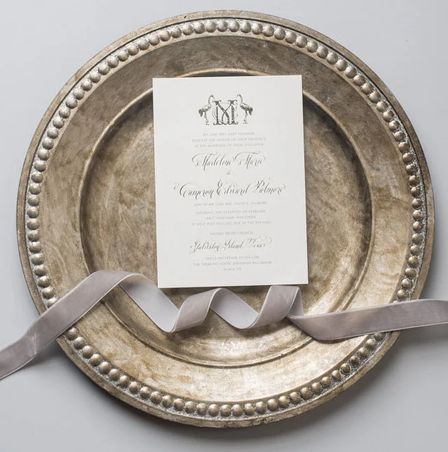 champagne foil monogram wedding invitation.jpg