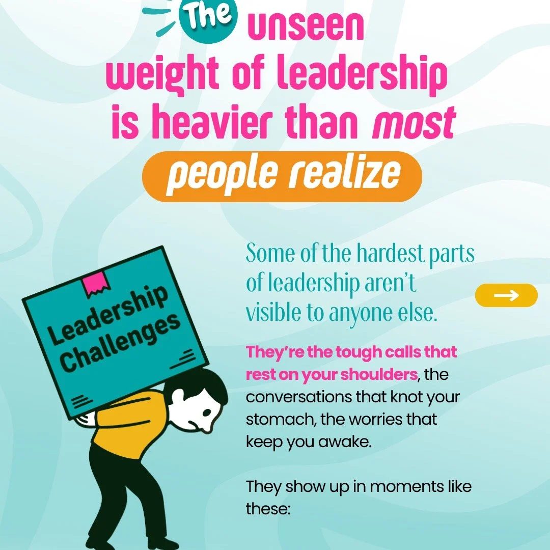 The weight of leadership doesn&rsquo;t always look heavy, but it is.

It shows up in the late-night decisions.

The pressure to keep going when you're running on empty.

The quiet moments when care and responsibility overlap in ways few people ever s