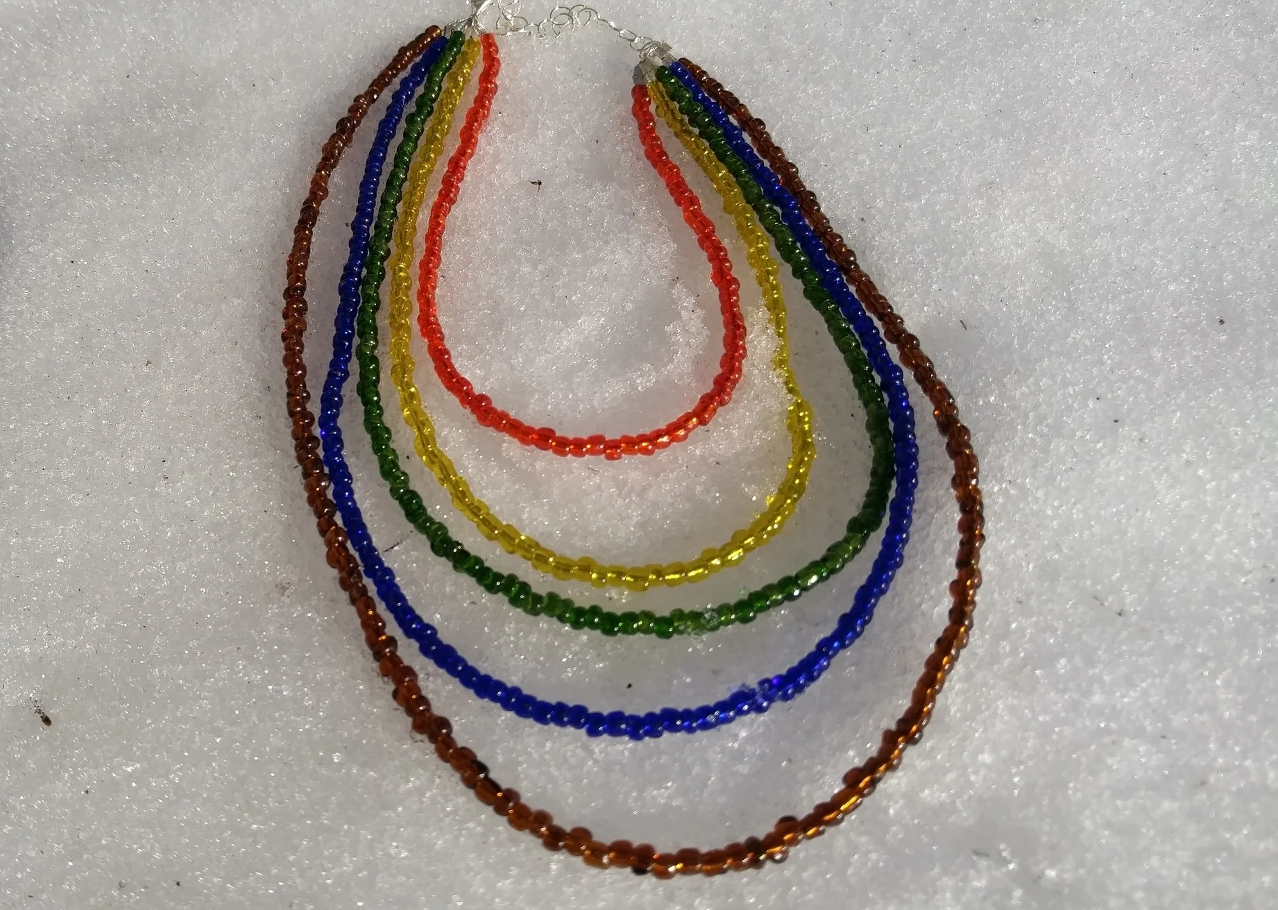 Seedbead 5 layered necklace