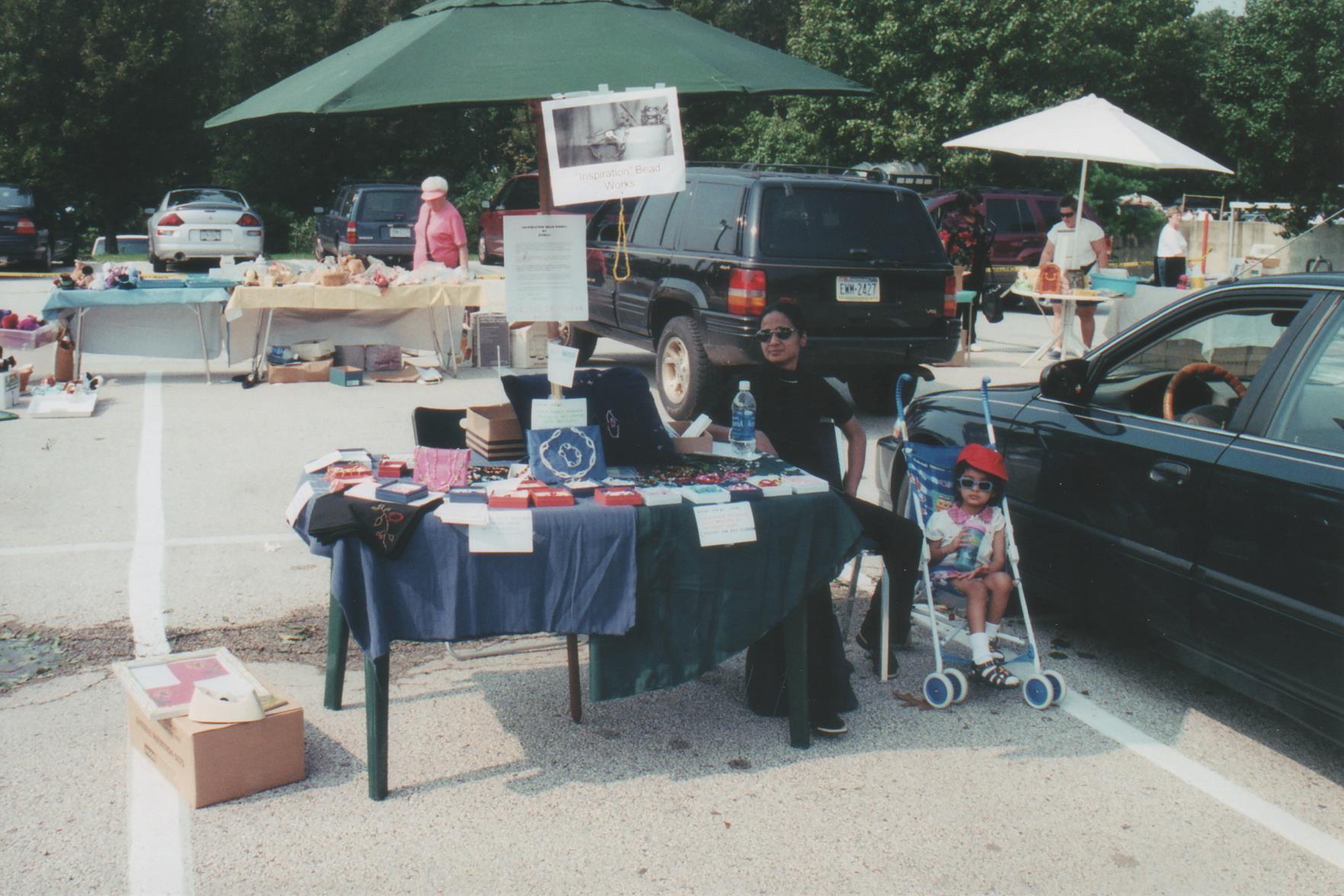 The first show I did at the Paoli Memorial hospital, where I take treatment! For this show my good friend brought a table, umbrella, helped me so much. I'll never forget the first show where I made $125.
