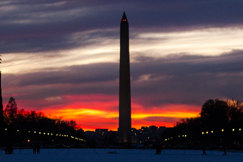 Washington DC gave me the best sunset for my first engagement session with Ken Pak .