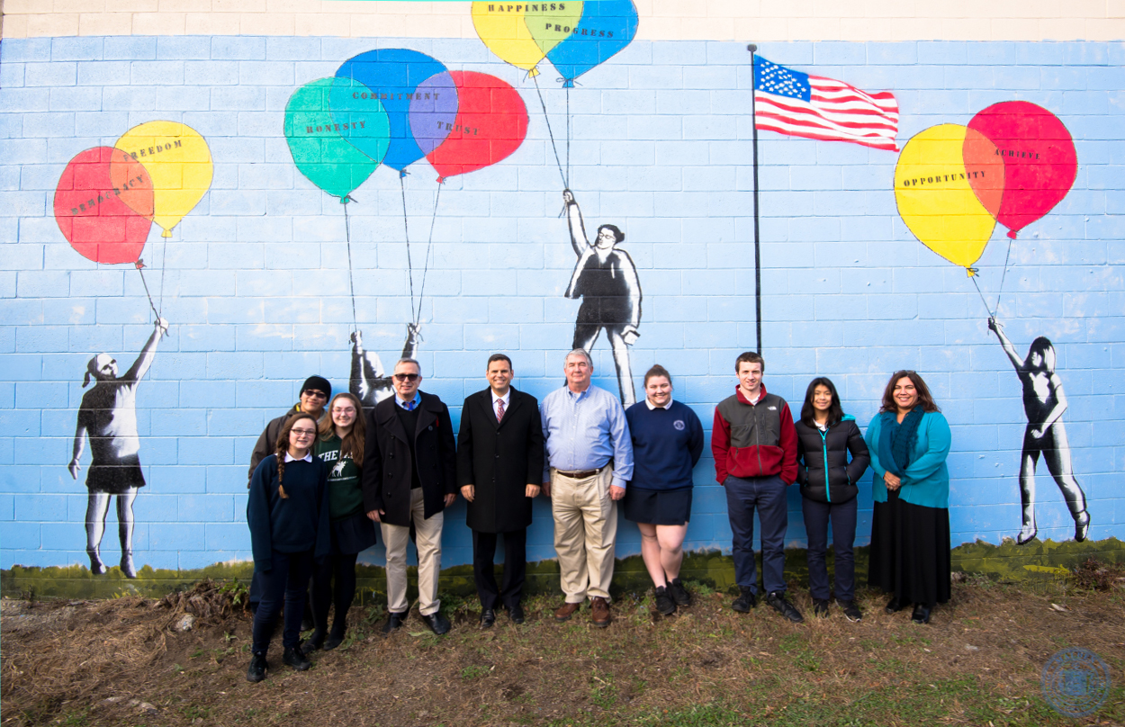 "American Values", Malden Bike Path Mural