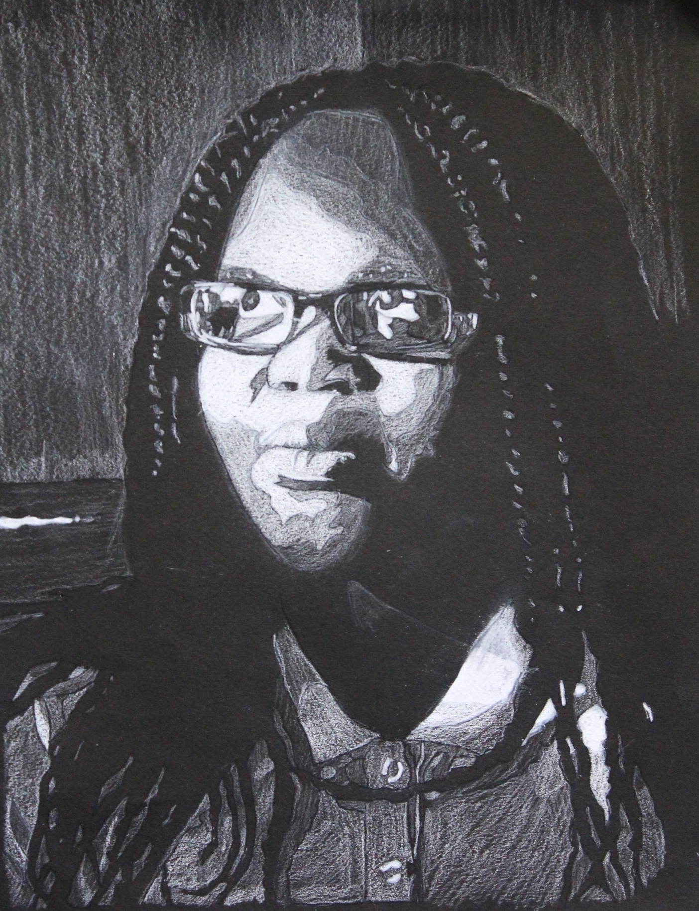 White Portrait on Black Paper, Art Education