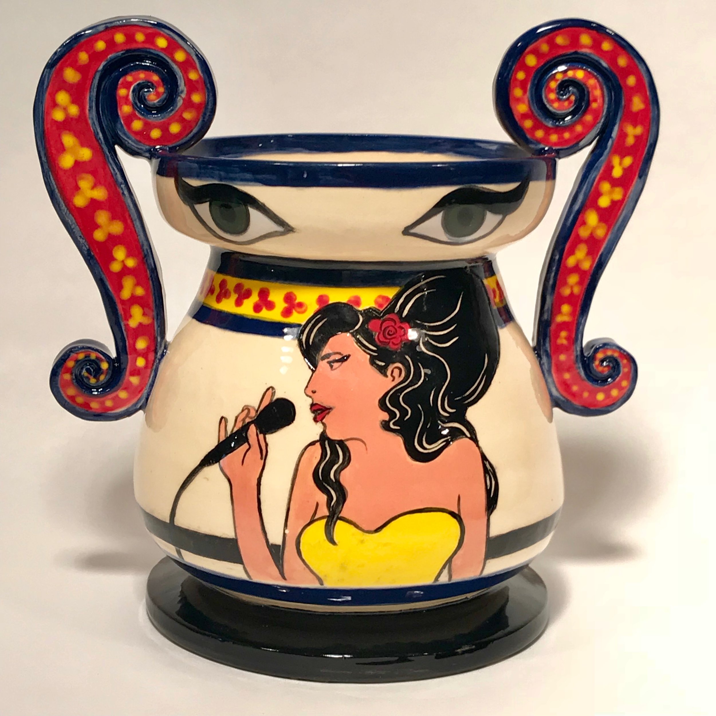 Amy Eyes Vase, back