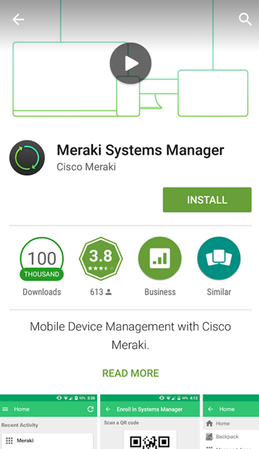 Step 8 - The user downloads the Meraki Systems Manager
