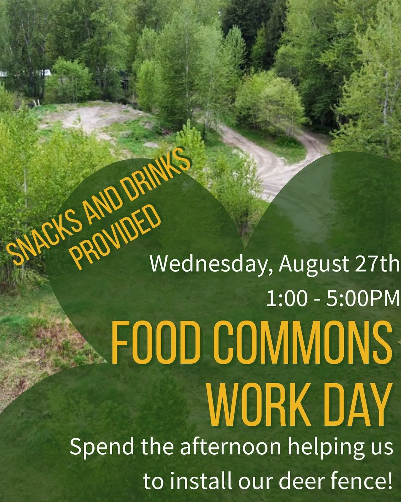 Volunteer Opportunity! 🌱 
Thanks to @littlebigworksrevelstokeltd, who augured about 60 post holes at the Food Commons this week, we&rsquo;re now able to install our deer fence! This is a big job and we could use your help - join us August 27 for an 