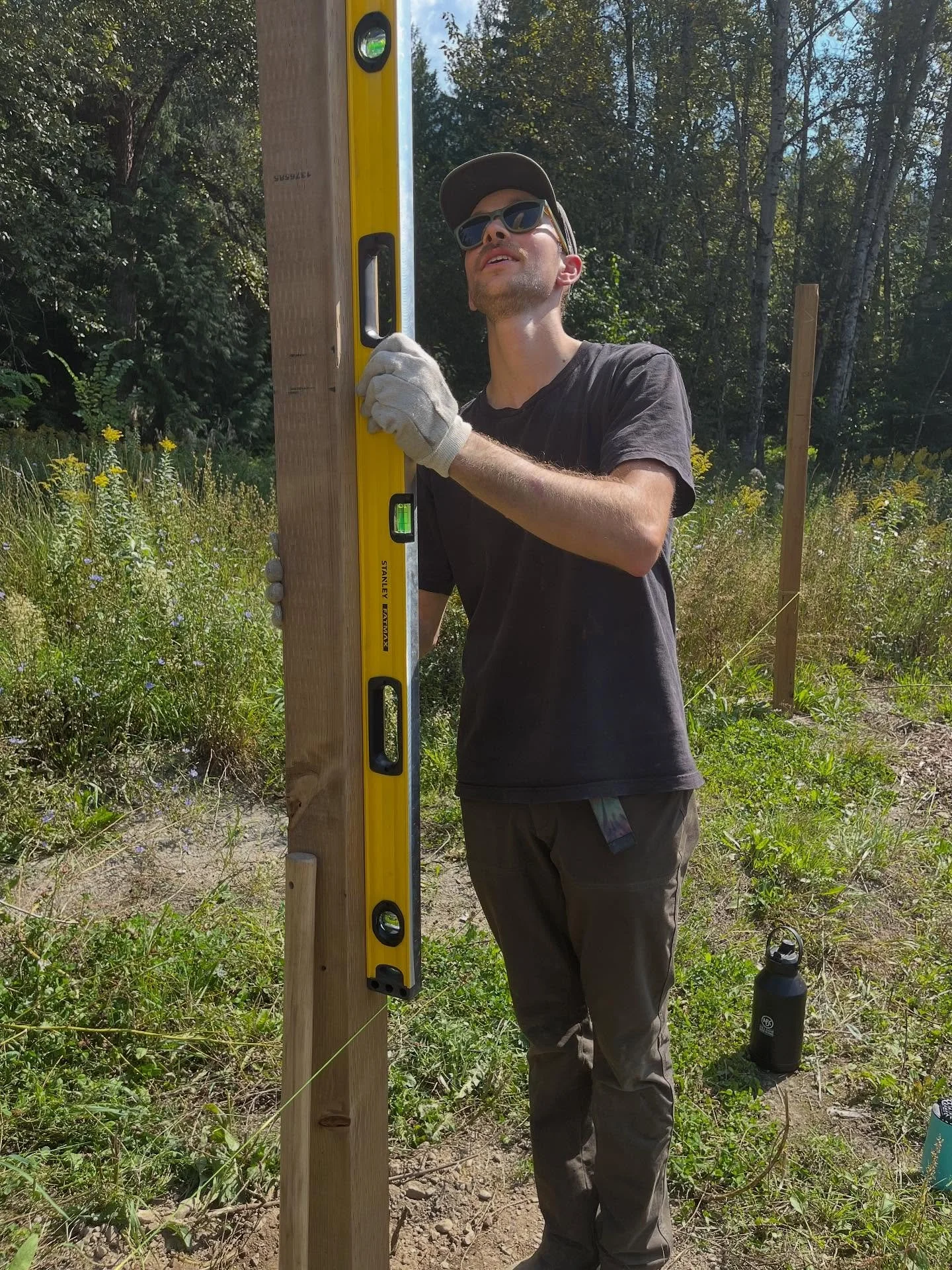 Our deer fence is going up, one post at a time!🦌