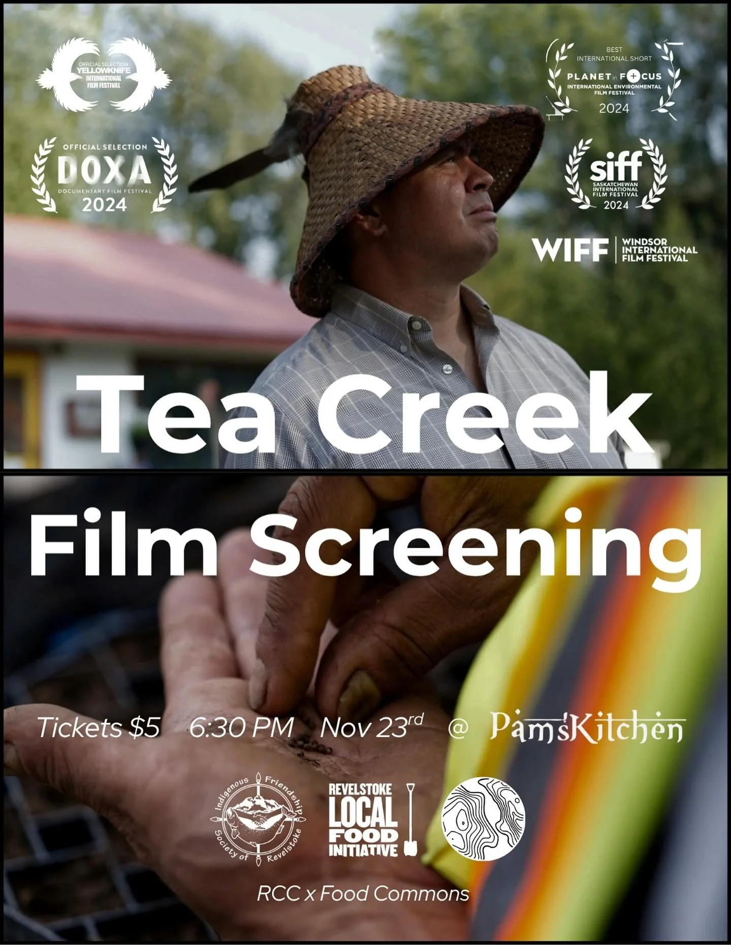We are so excited to be co-hosting a film viewing of Tea Creek with @revelstokeclimatecoalition! This award winning film portrays Indigenous Food Sovereignty in action, and offers a pathway towards healing in the face of climate change. Join us for t