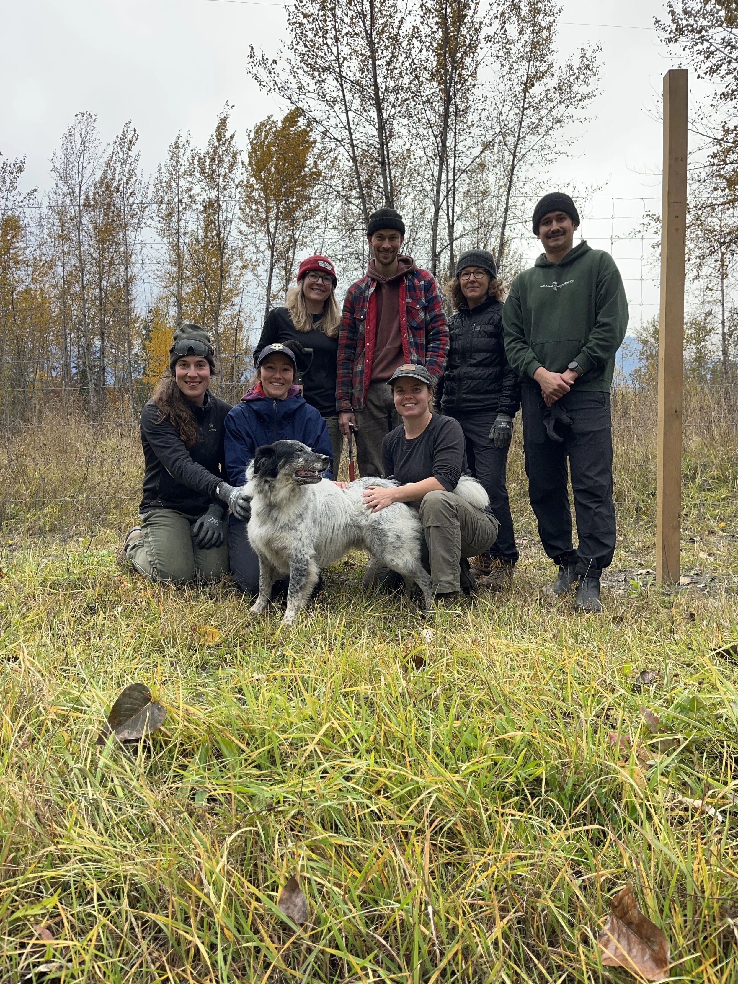 Finishing up our large fence. Thanks to everyone who helped out!