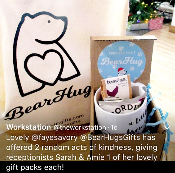 Random Acts Of Kindness Day Seven Give Someone A Gift However Small Just Because Bearhugs Gifts Send A Hug In A Box Thinking Of You Gift By Post