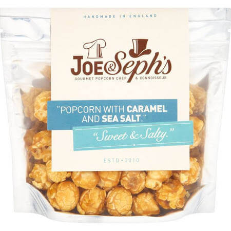 Joe and sephs caramel sea salt popcorn bearhugs gift send a box of sweets by post