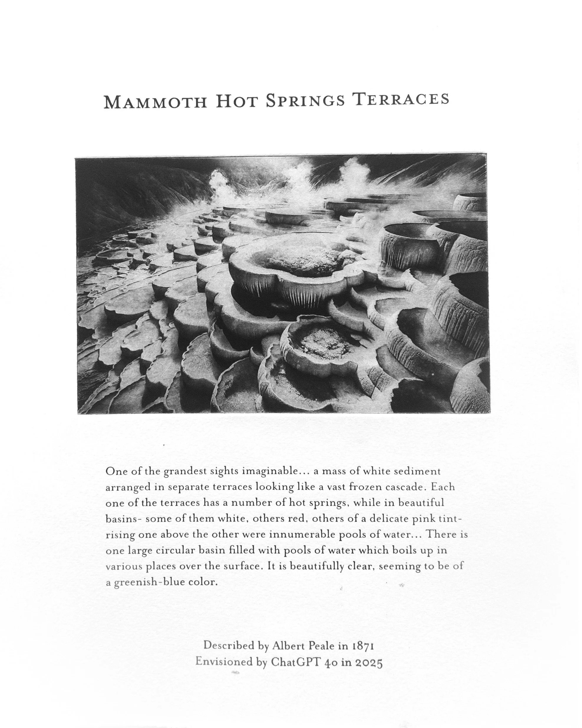 Text to Image: Mammoth Hot Springs Terraces