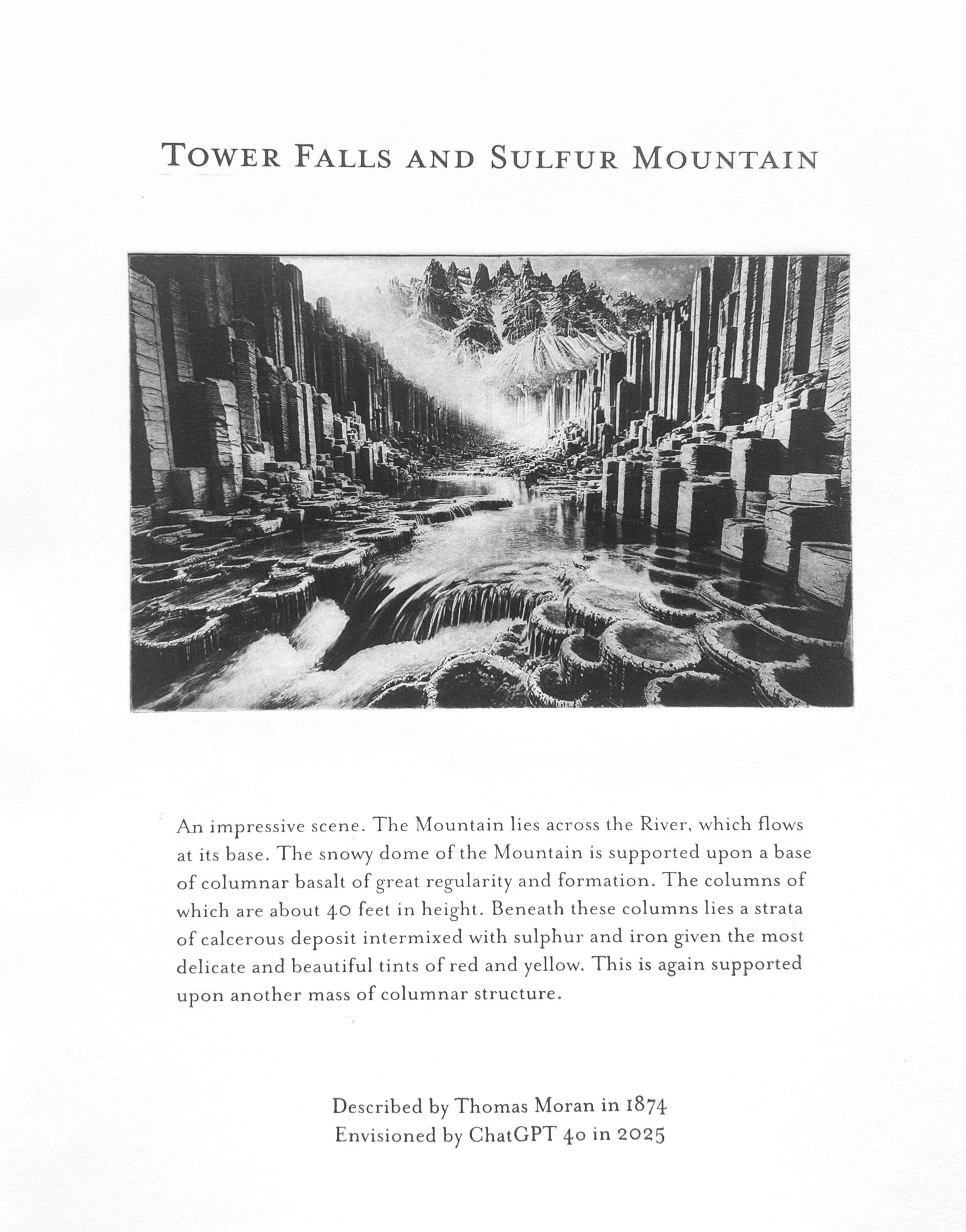 Text to Image: Tower Falls and Sulfur Mountain