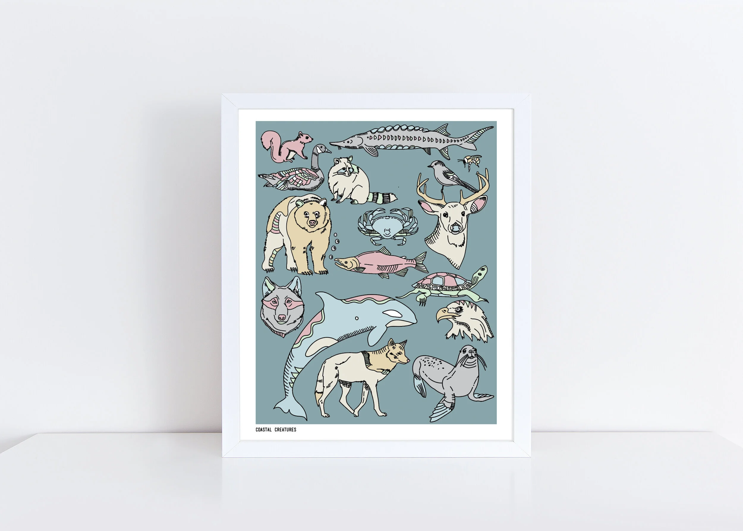 Coastal Creatures Print