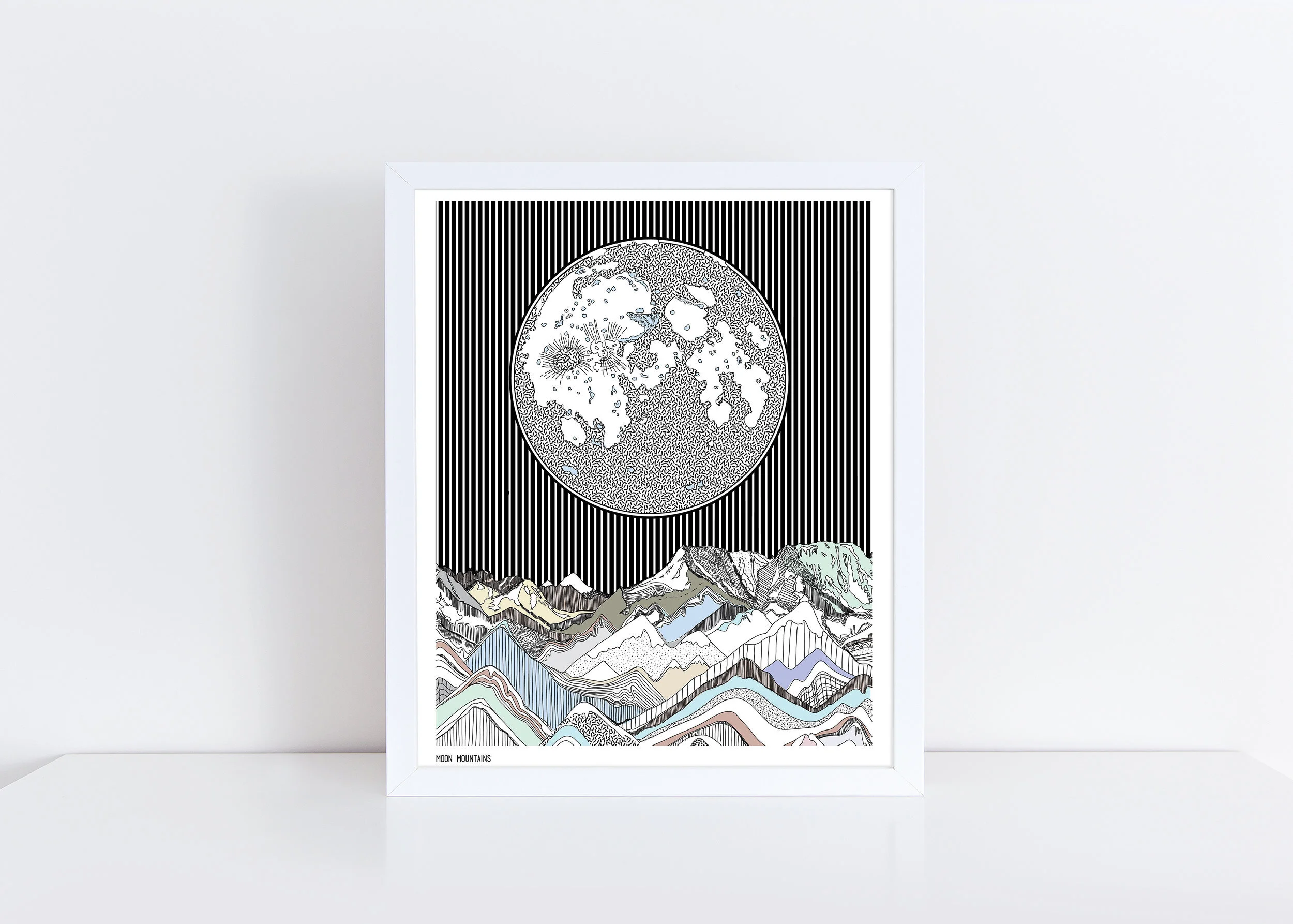 Moon Mountains Print