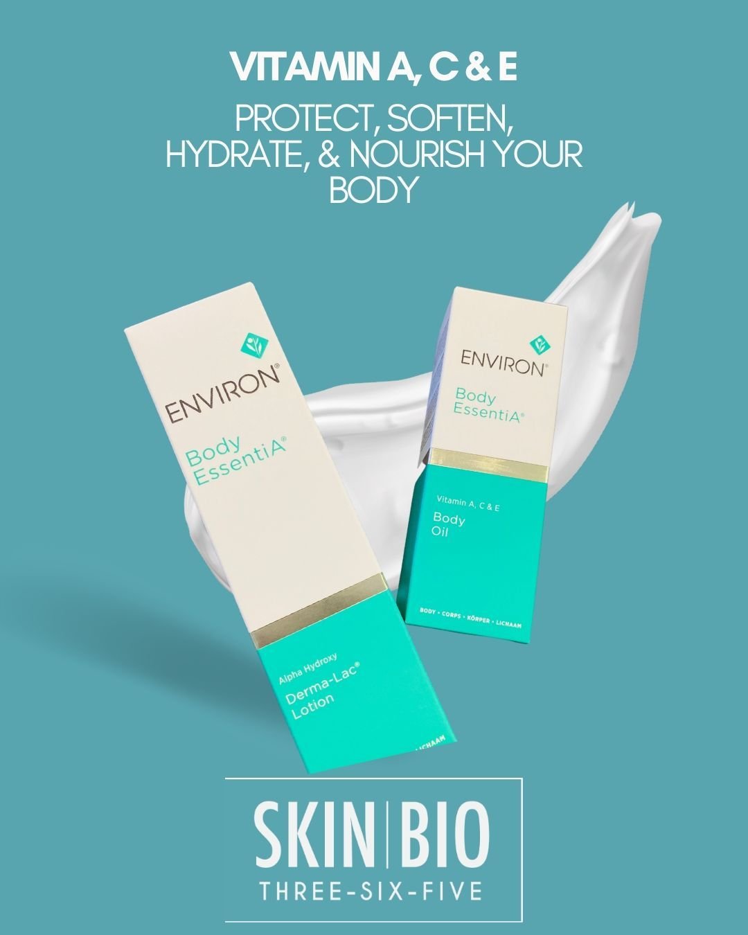 The Dynamic Body Duo

Nourish your body with vitamins A, C &amp; E in combination with the hydrating and exfoliating miracle of Lactic for soft, smooth, well-nourished, radiant and energized skin.

Say BYE-BYE to dryness and sun damage!

Perfect for 