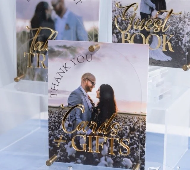 Photo Table Sign with 3D Lettering