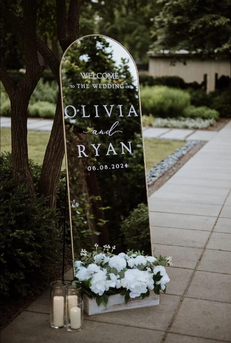 Gold Mirror Welcome Sign — REA EVENTS TORONTO