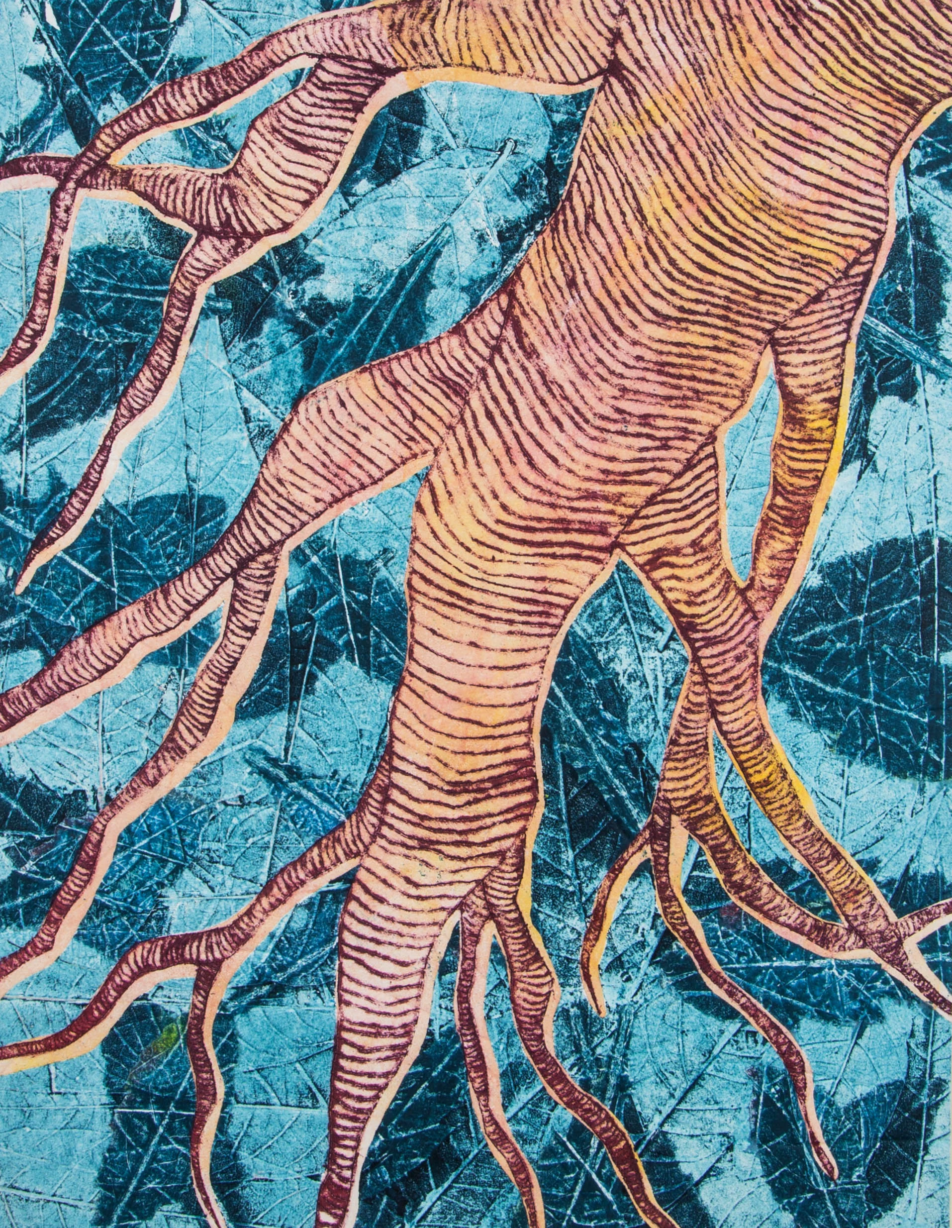 Tubular15" x 19"2016Collagraph, Pochoir, Drypoint, Monotype