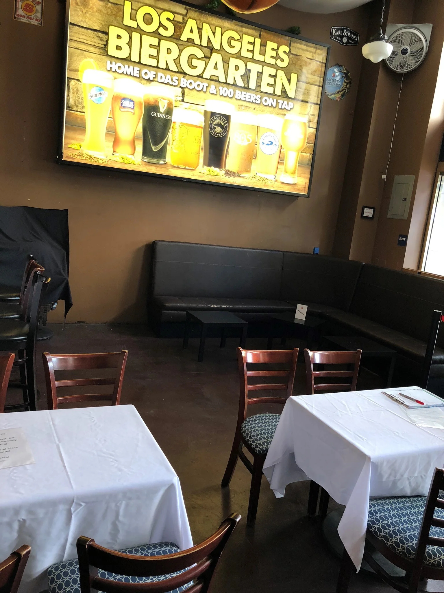 Brunch Set Up at the Biergarten