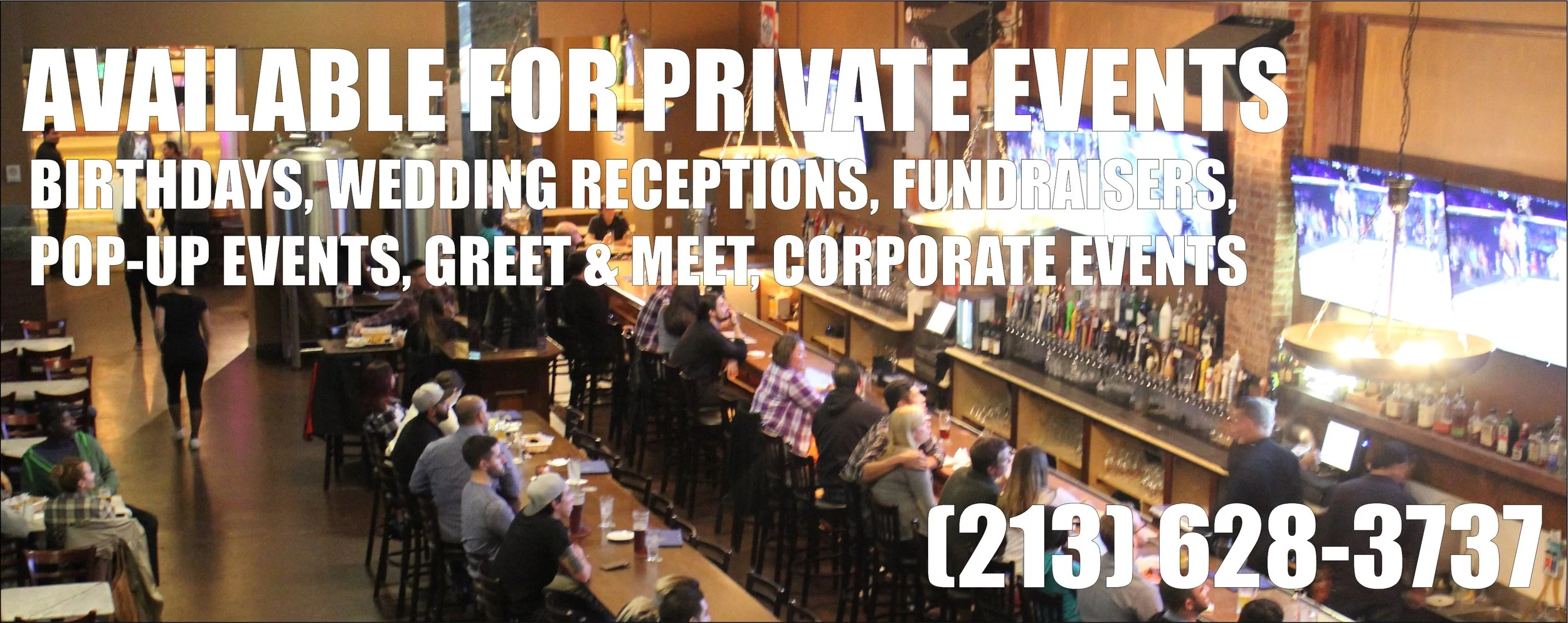 Have a planned event and need a downtown location? Give us a call for a quick quote. We cater to small and large groups.