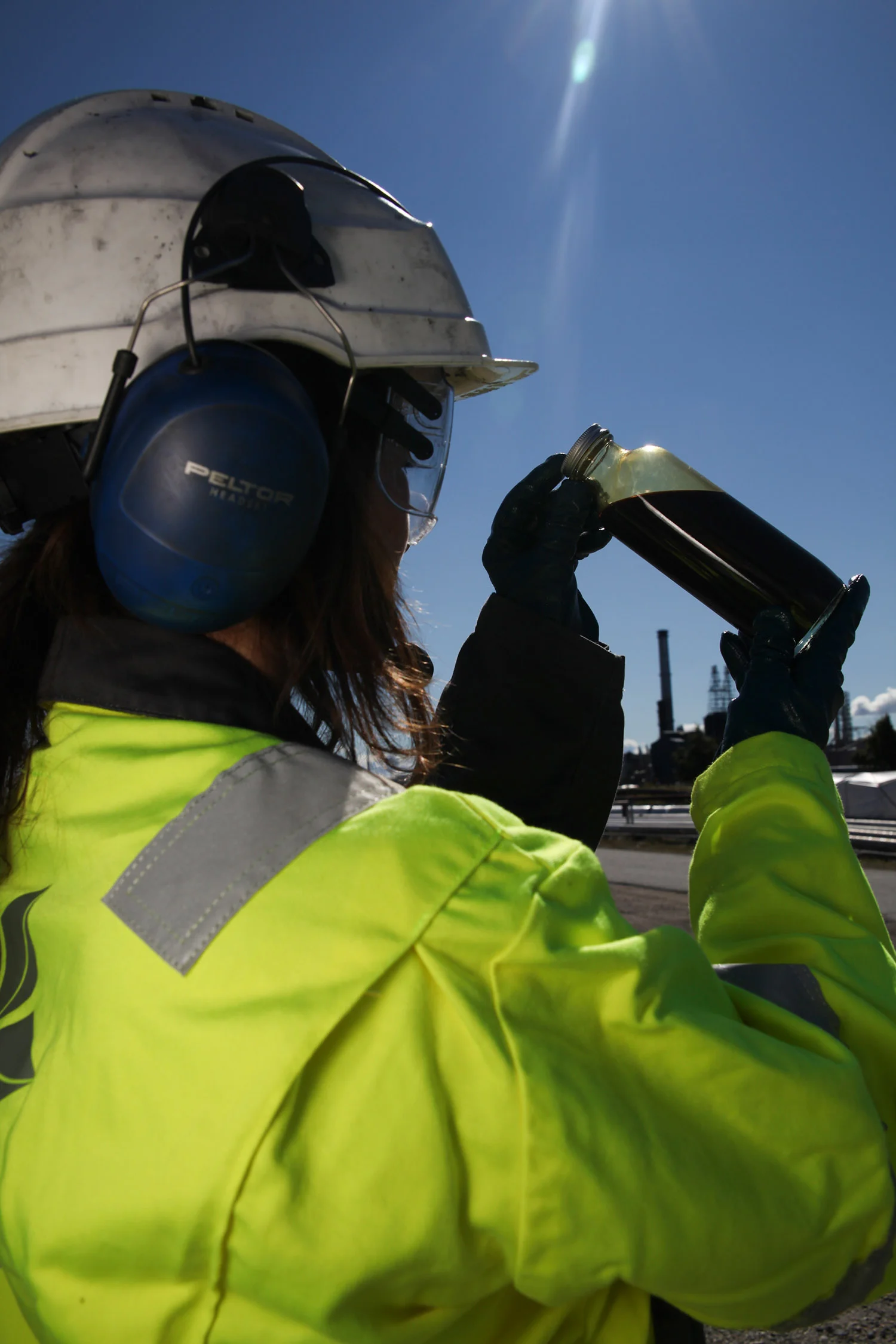 Crued oil is tapped for testing at Mongstad oil refinery outside of Bergen, Norway, on Thursday, Aug. 11, 2011. Photographer: Heidi Wideroe/Bloomberg