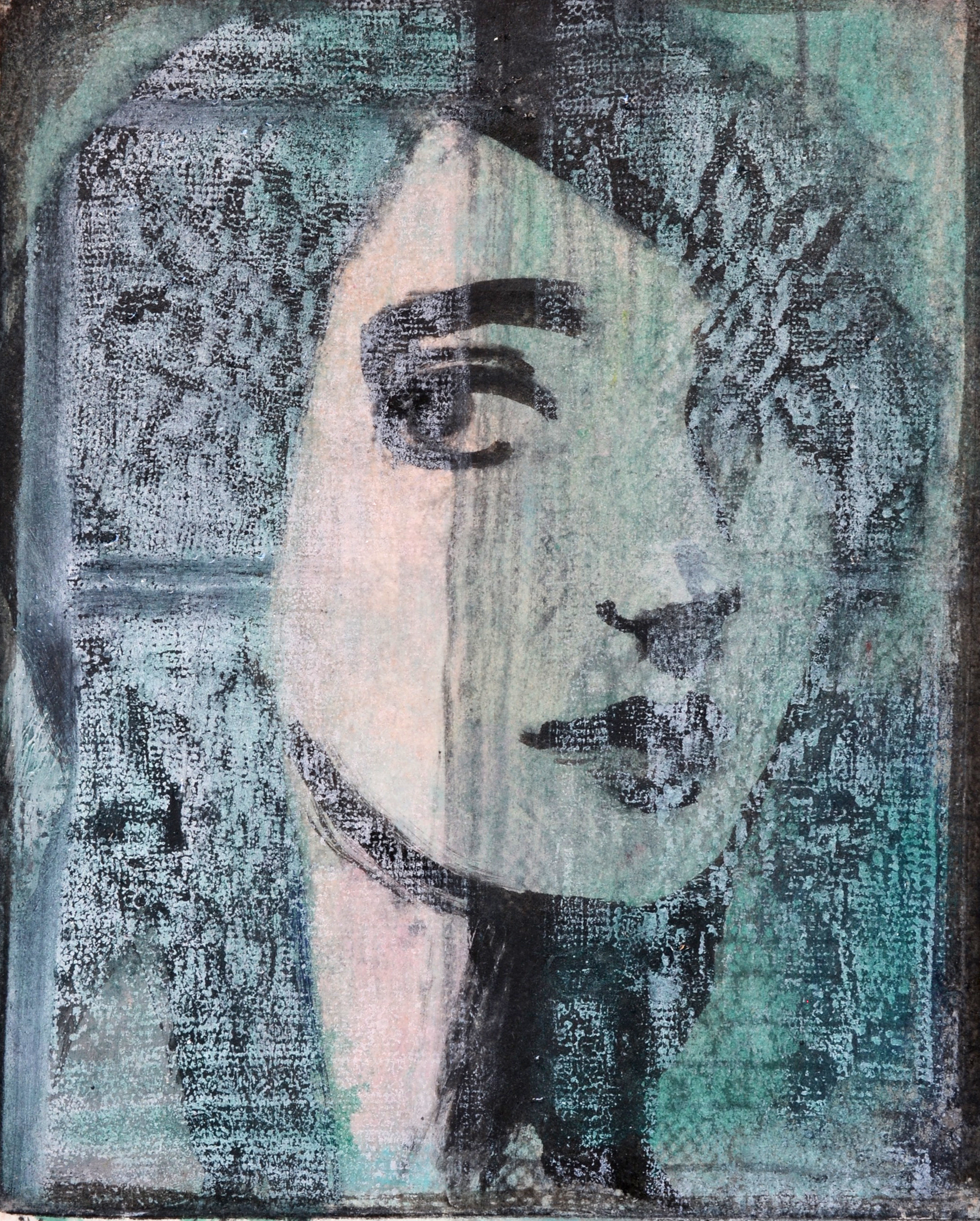Window £325 Woodcut, monotype 10 x 8 ins (25.40 x 20.32 cms)