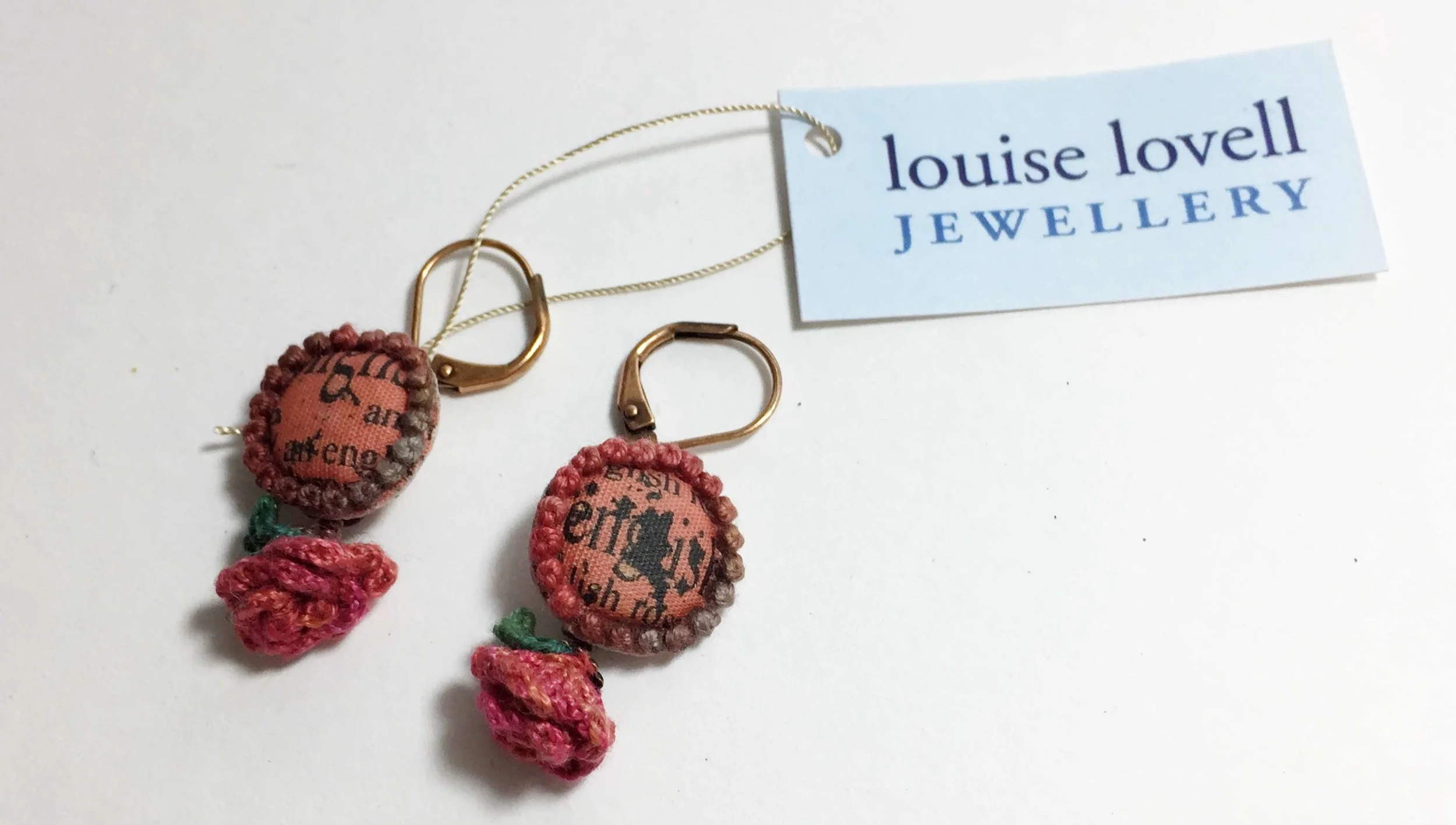 Rose and Butterfly Earrings