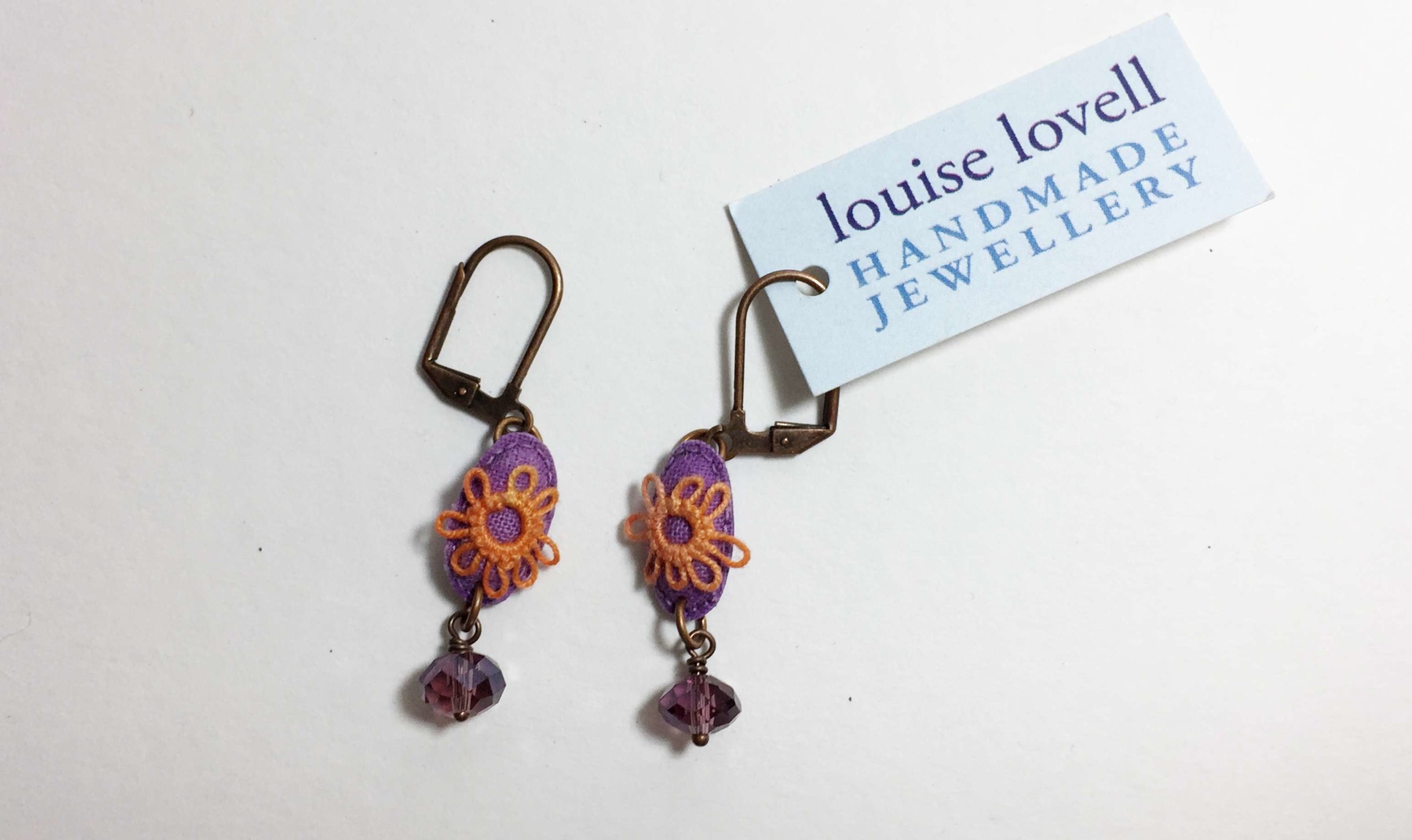 Purple Ovals Earrings