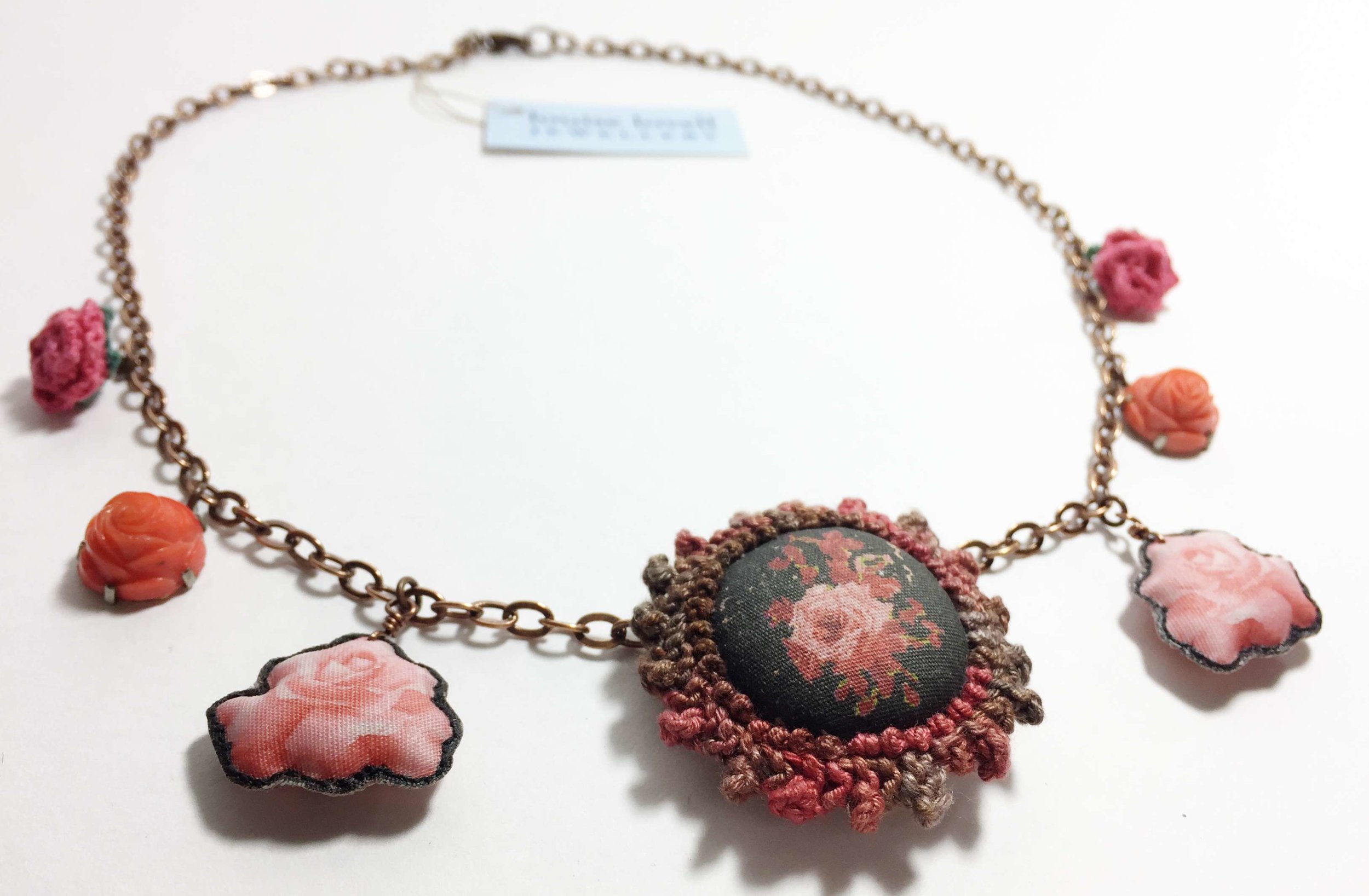 Rose and Flowers Necklace