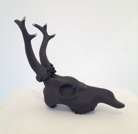  Black Roe Deer  porcelain with platinum glaze detail  £300 